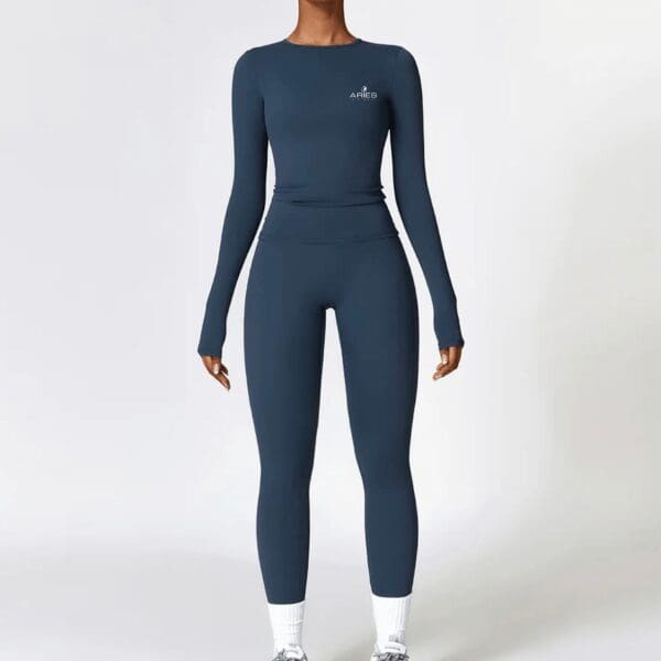 Athena Blue High Waist Leggings 3