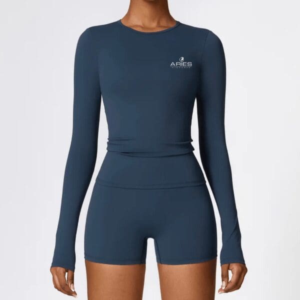Athena Blue High Waist Short 2