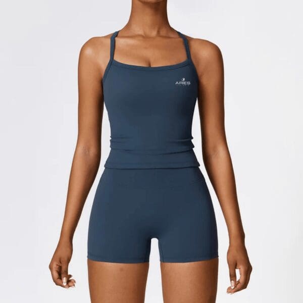 Athena Blue High Waist Short 3