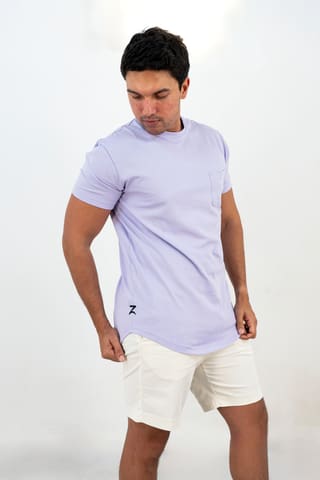 ZERO Purple Fade Asymmetrical Hem T shirt 2