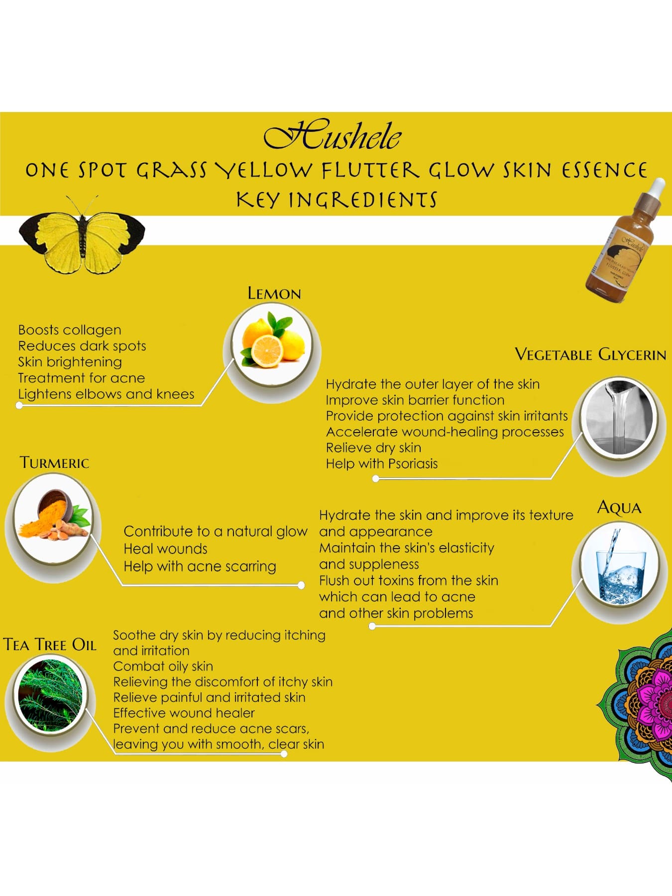 Hushele One Spot Grass Yellow Flutter Glow Skin Essence 50ml 2-Photoroom