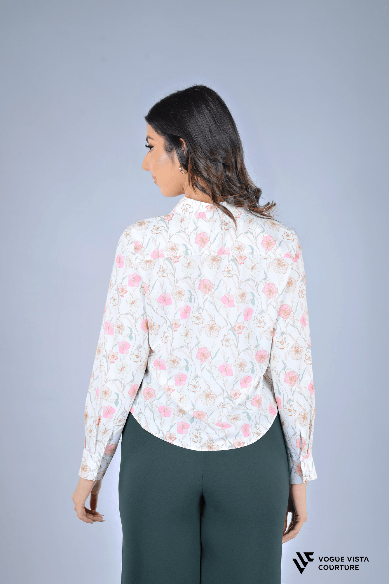 Floral Print Shirt (White Floral)