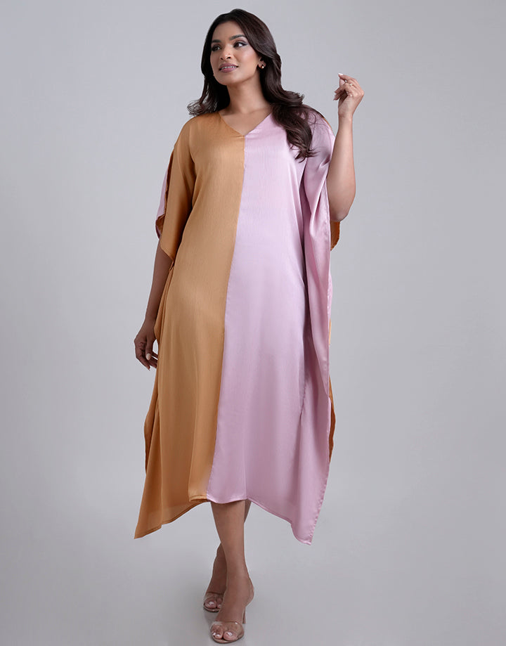 Colour Block Kaftan Dress