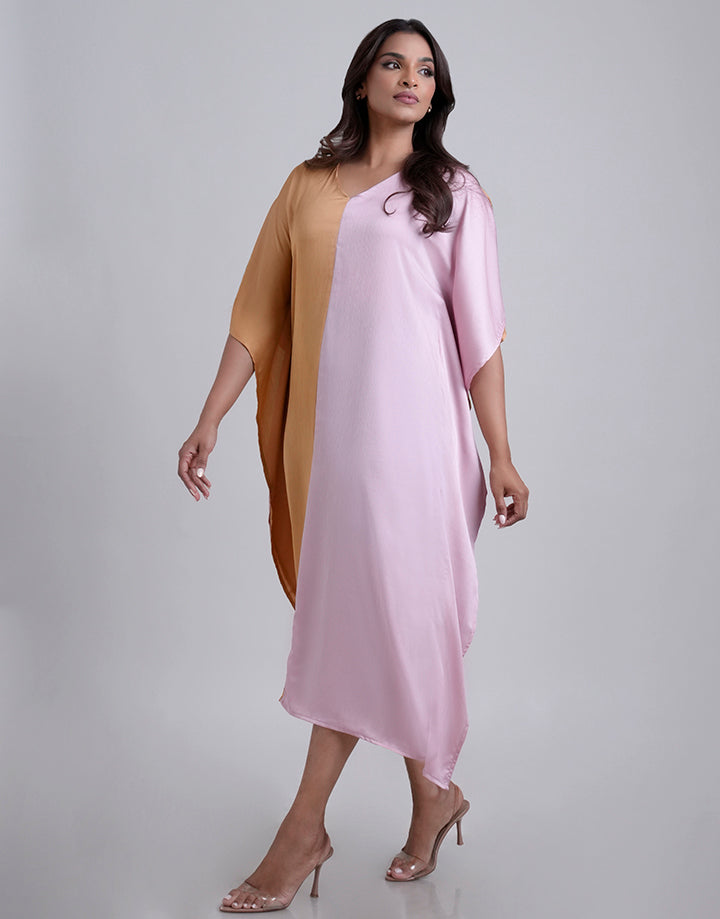 Colour Block Kaftan Dress