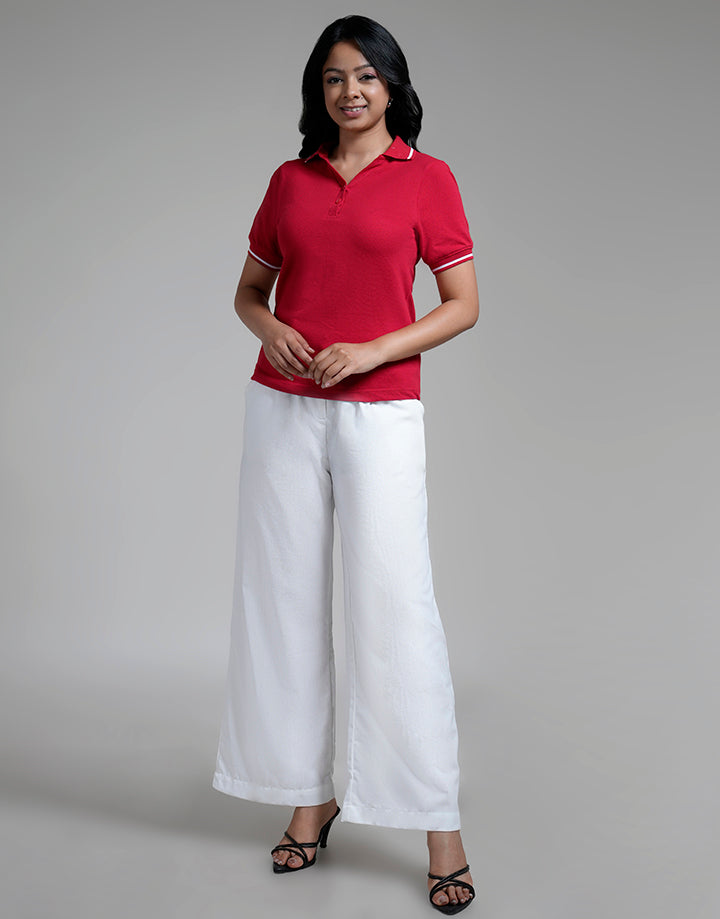 Contrast Line Classic Polo T-Shirt