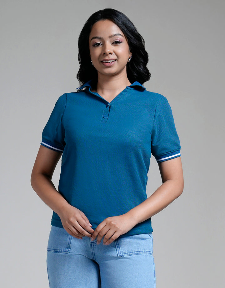 Contrast Line Classic Polo T-Shirt