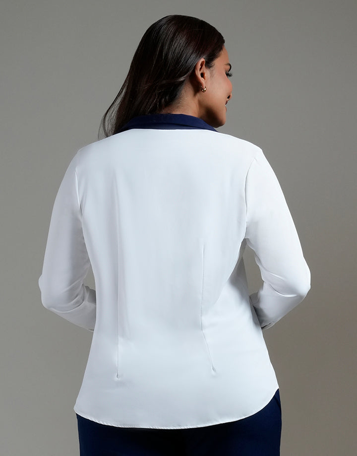 Contrast Piping with Long Sleeve Top