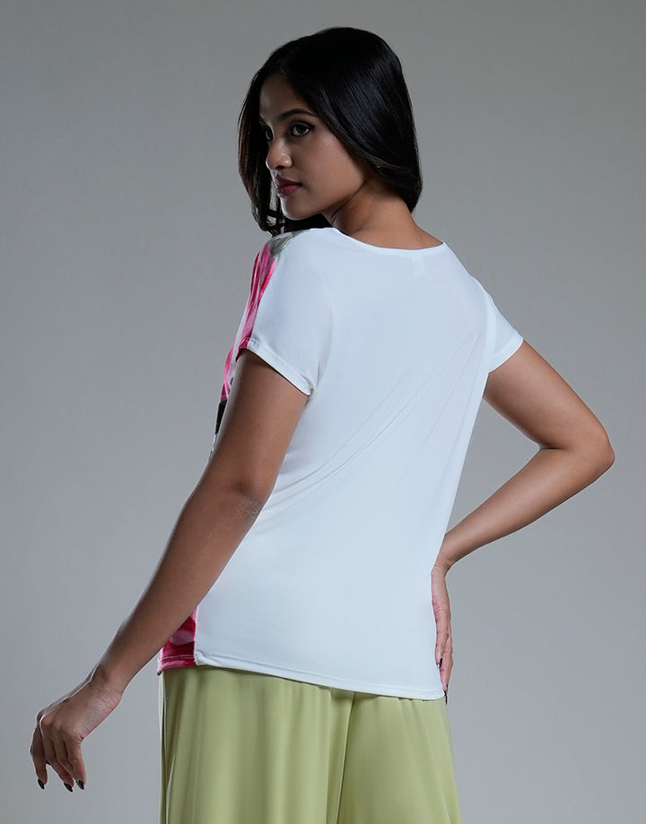 Floral Print Top with Maggi Sleeve