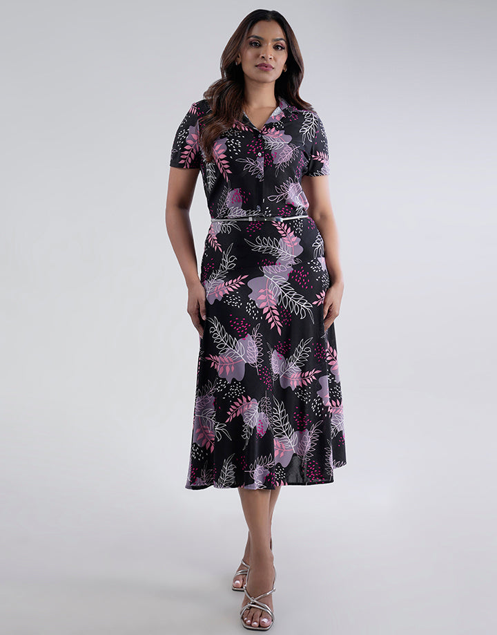 Printed Short Sleeve Blouse