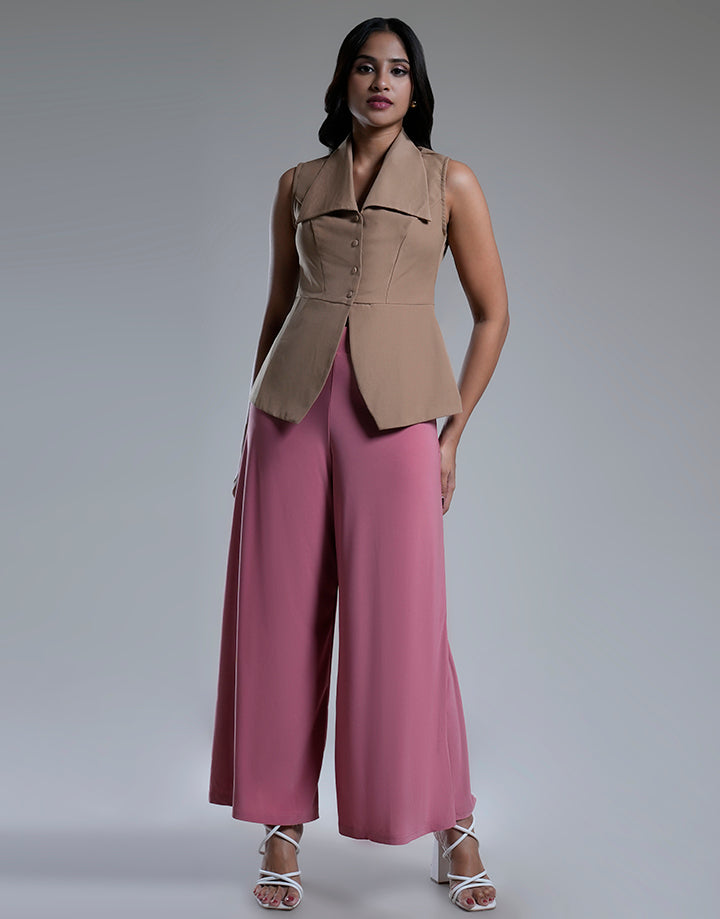Tailored Wide Collar Waist Coat