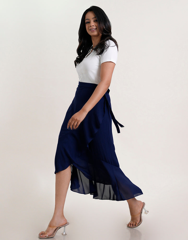 Wraparound Midi Skirt