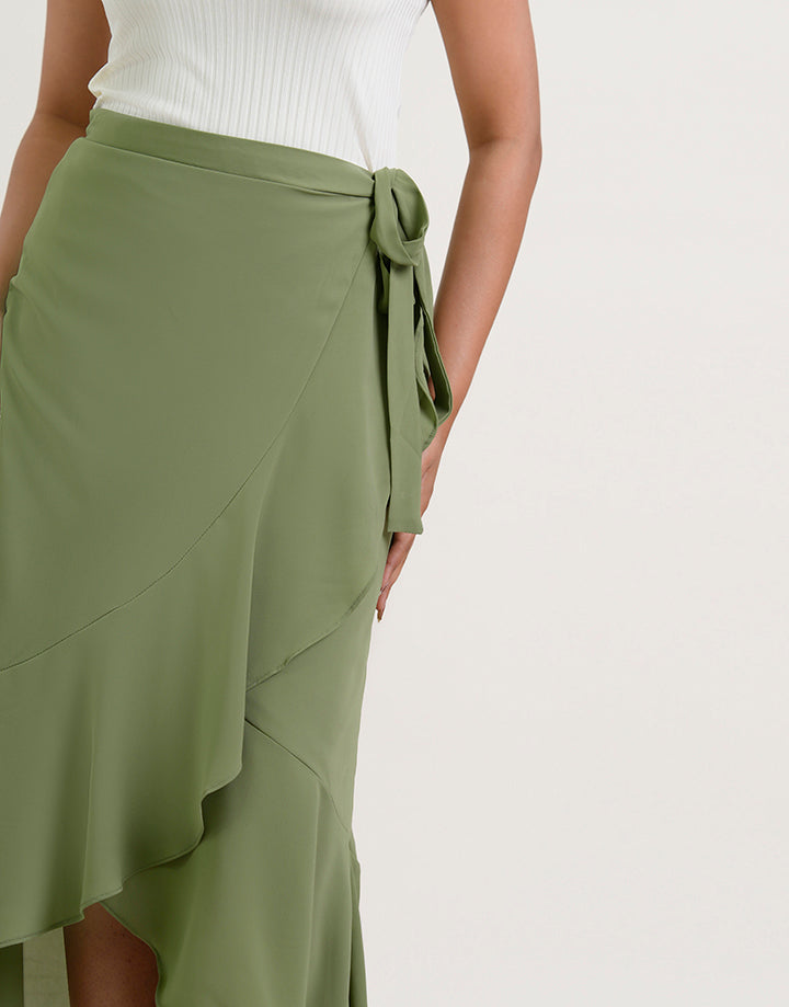 Wraparound Midi Skirt