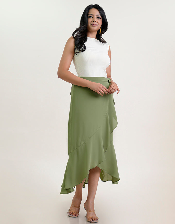Wraparound Midi Skirt