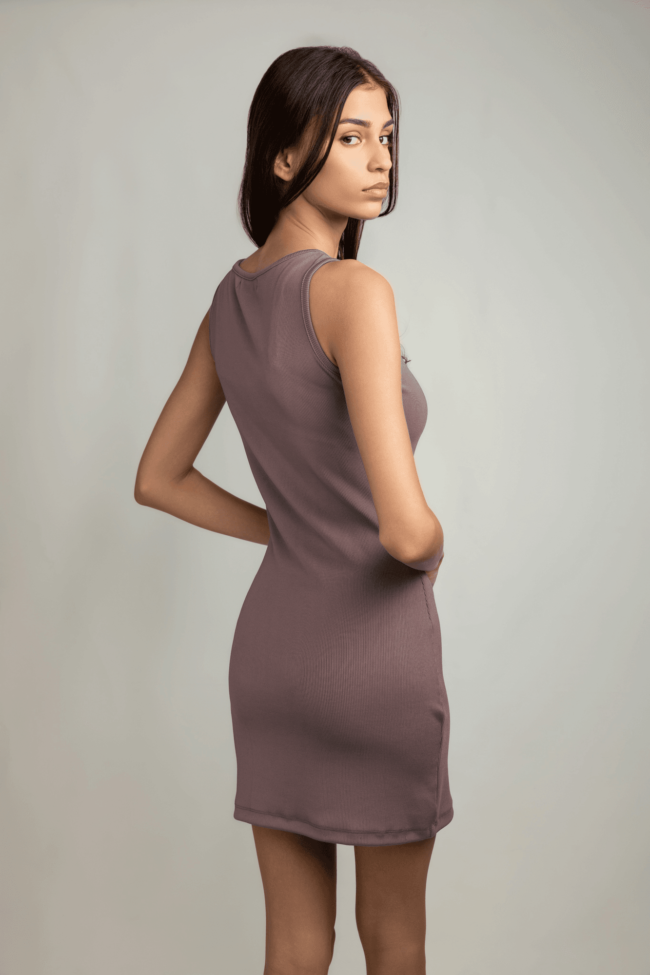 Shirin Boat-Neck Mini Dress – Peachy Pink