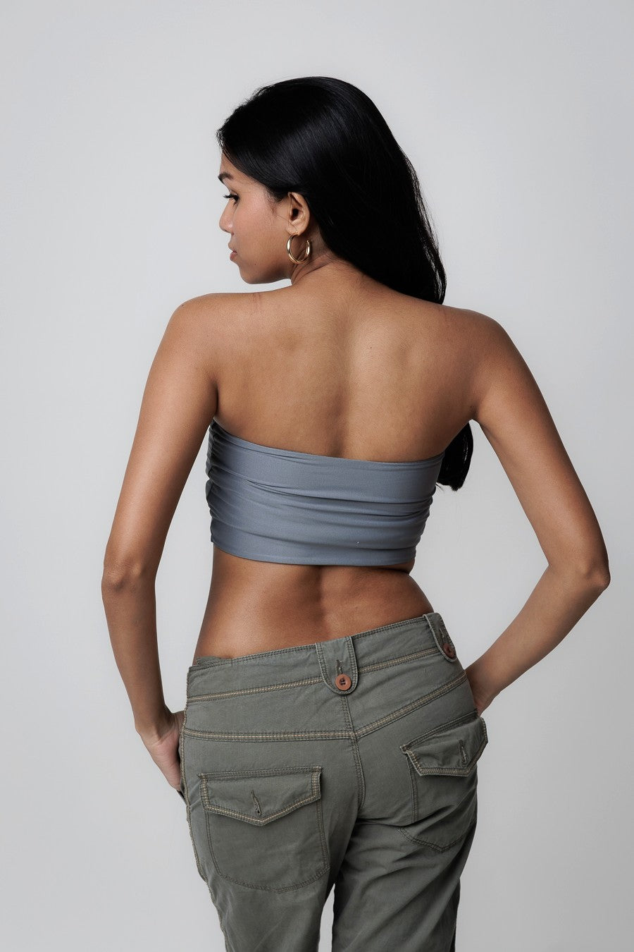 Stretch-Fit Tube Tops – Silver Blue