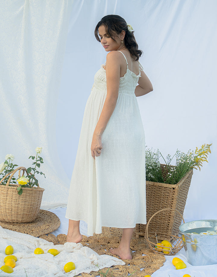Smock Strappy Dress with Tie Up