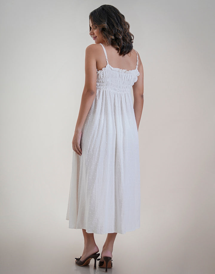 Smock Strappy Dress with Tie Up