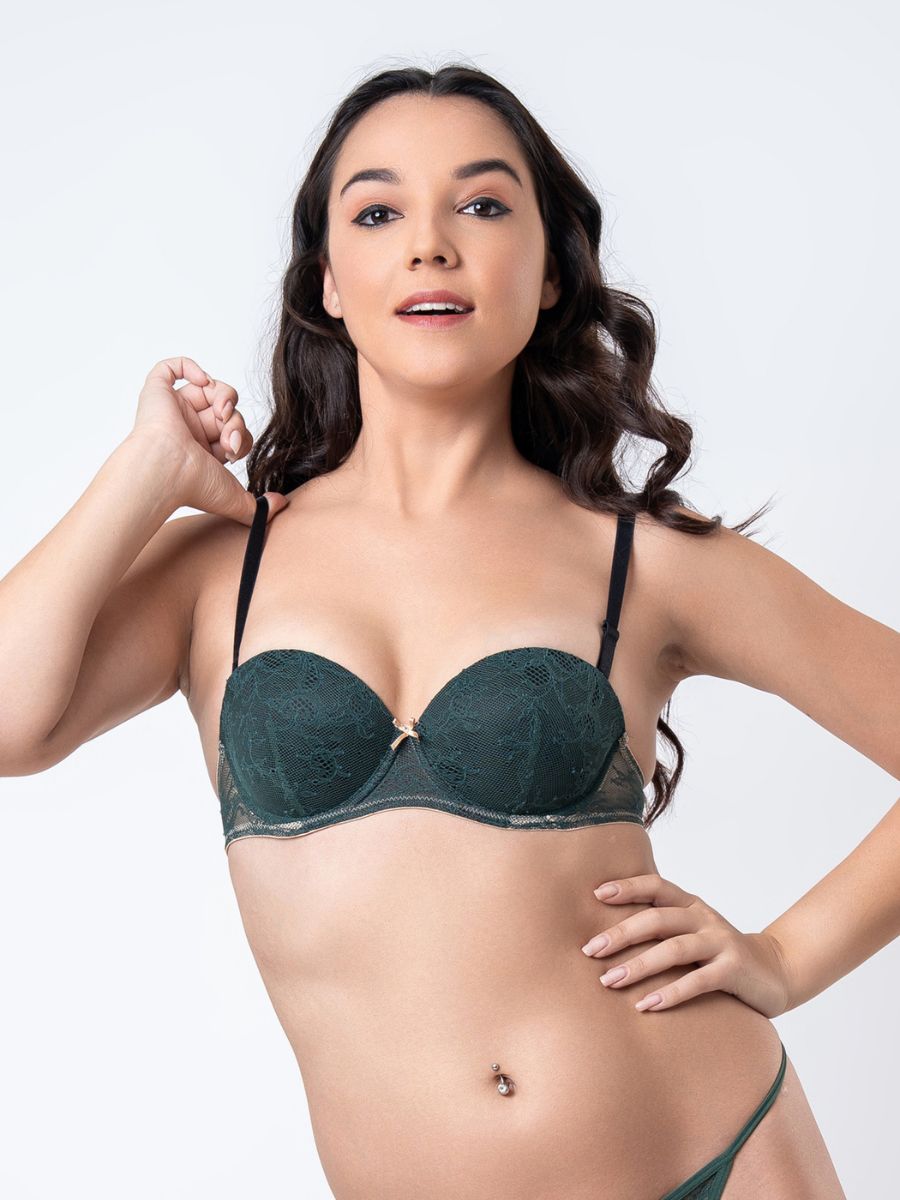 Calista – Multiway Push Up Bra All Lace in Green 1