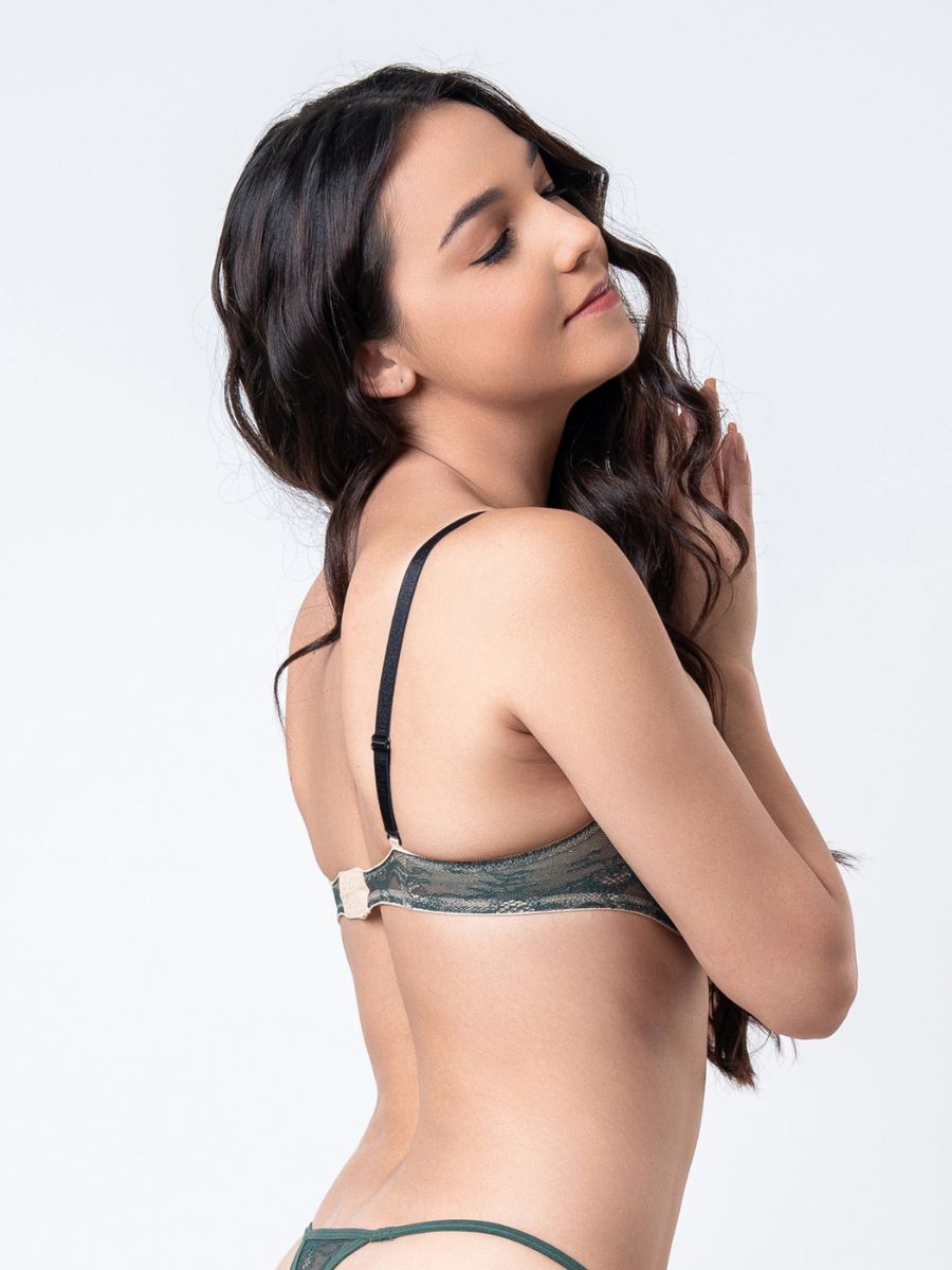 Calista – Multiway Push Up Bra All Lace in Green 2