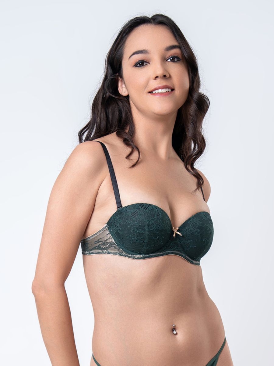 Calista – Multiway Push Up Bra All Lace in Green 4