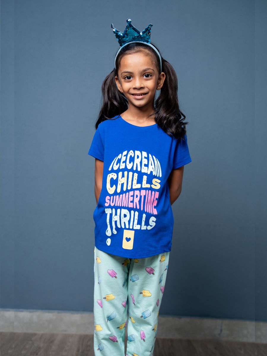 Clair Graphic Tee & Cuffed Long Pant Veronika & Popsicle Multi
