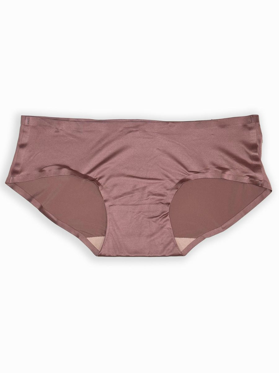 Mauve women’s underwear on a white background