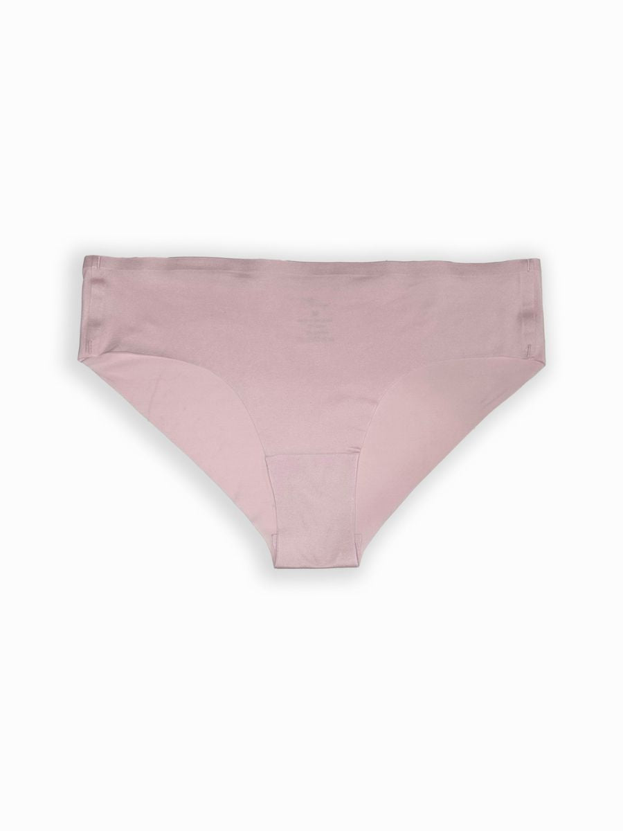 Pink satin fabric folded on a white background