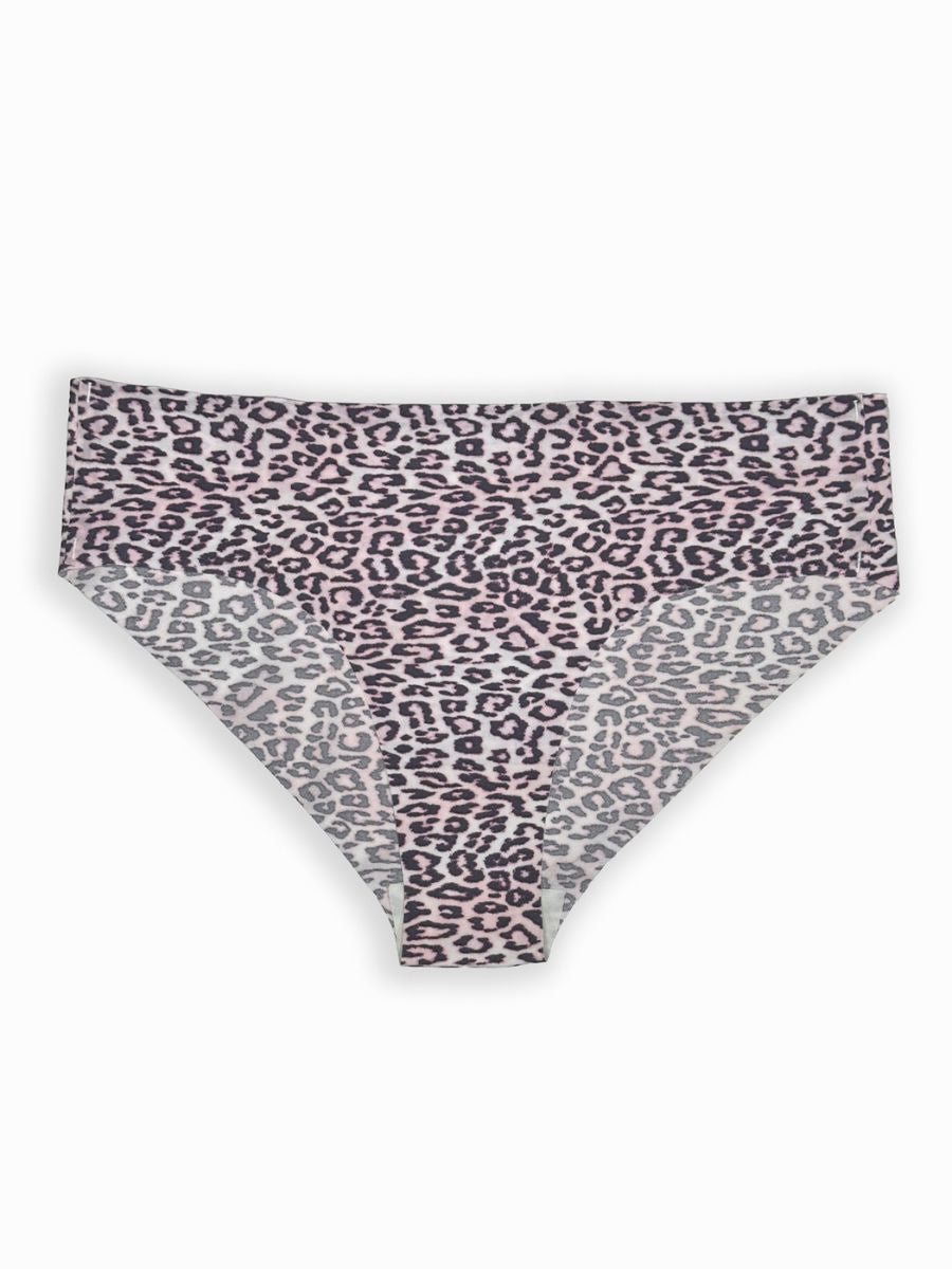 Leopard print underwear on a white background