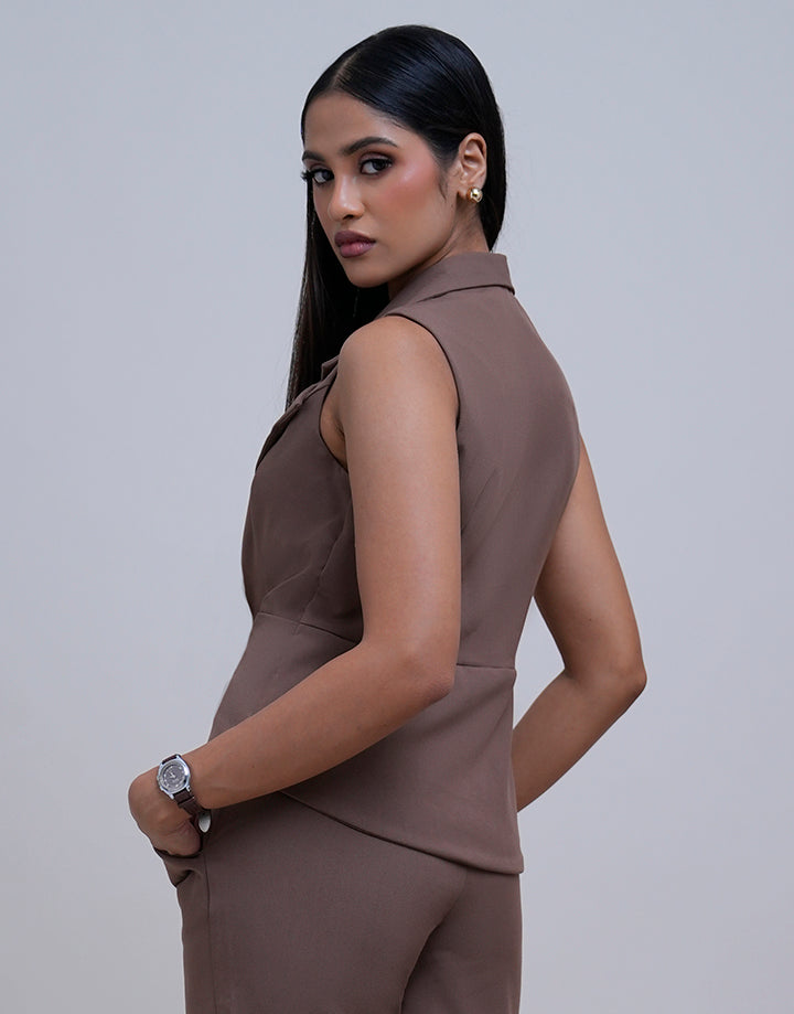 Sleeveless Vest Style Blazer