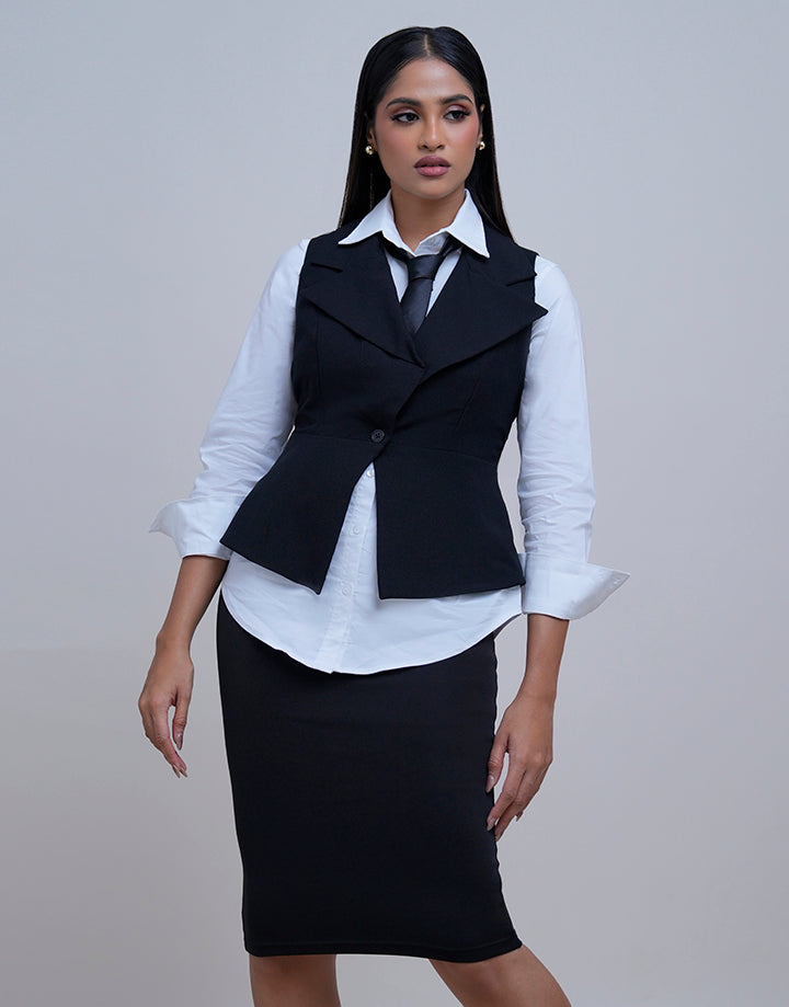 Sleeveless Vest Style Blazer