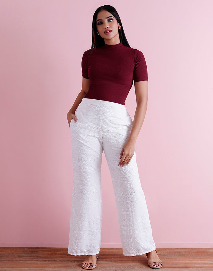 Short Sleeve High Neck Crop Top