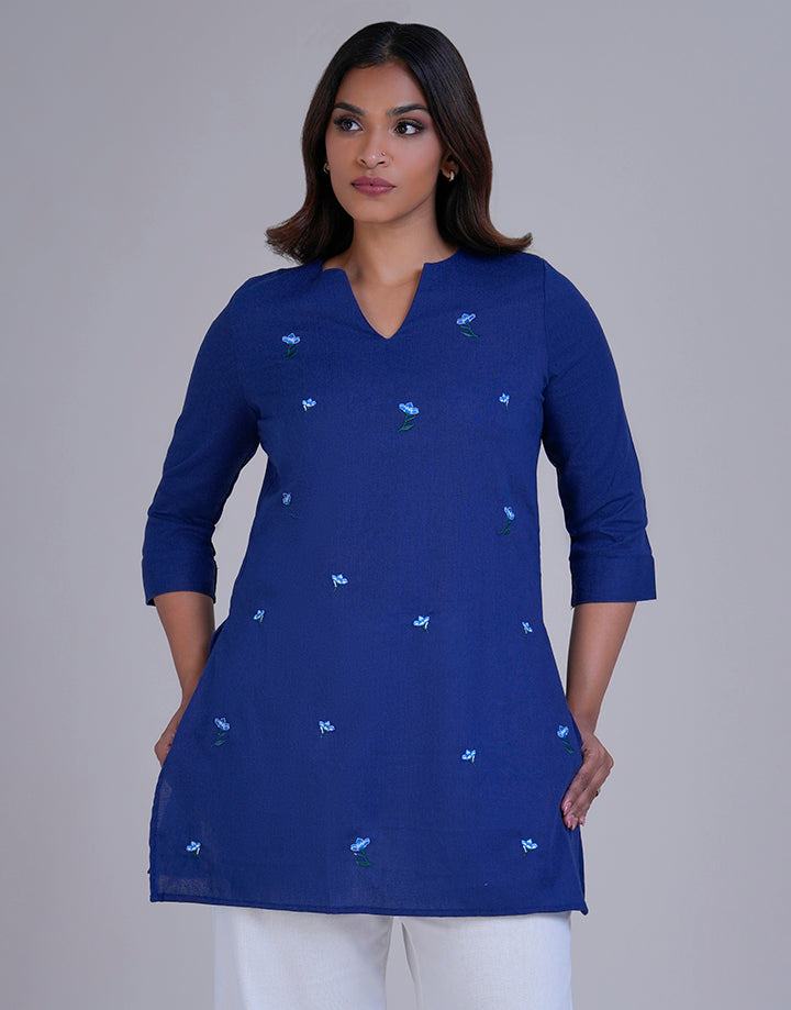 V-Neck Line Embroidery Kurta