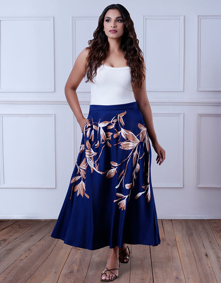 A-Line Skirt with Screen Print