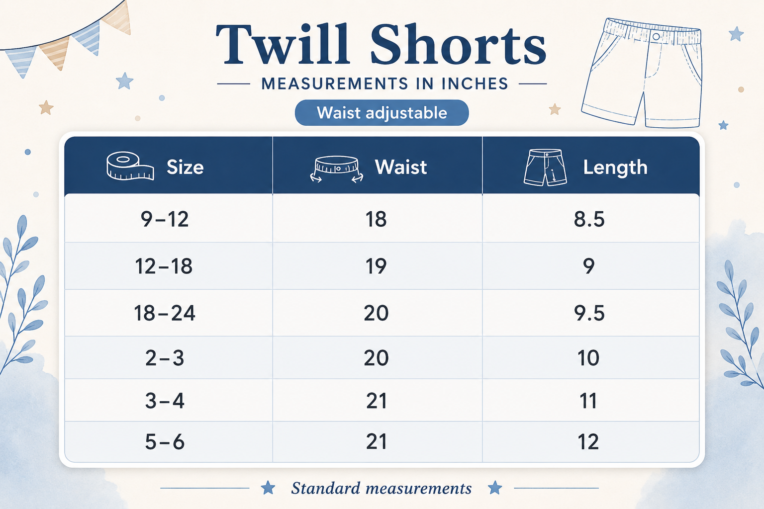 Kids Shorts (unisex) 9months-5yrs