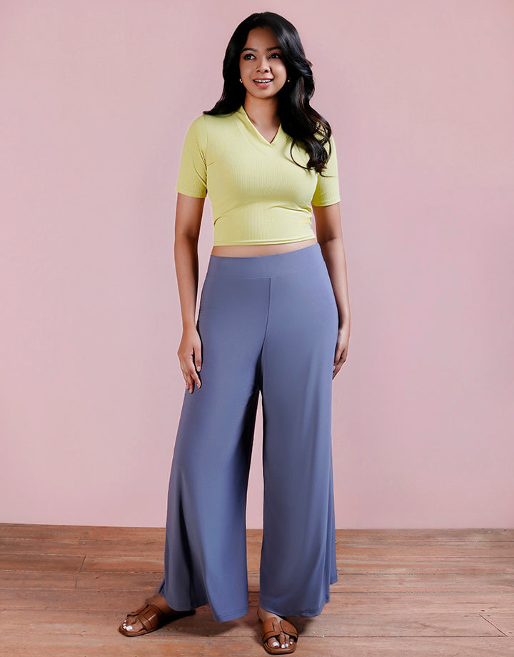 High Waisted Flared Plazzo Pant