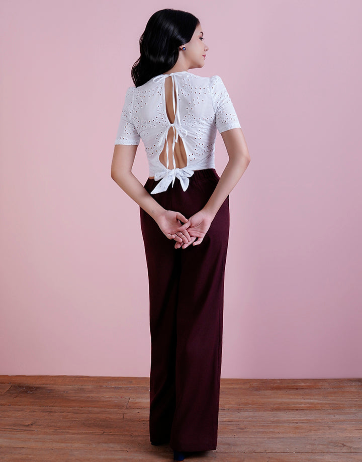 Plain Wide Leg Pant