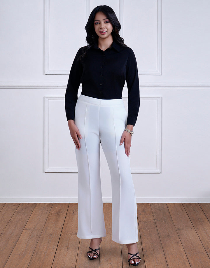 Wide Leg Pant Pintuck detail