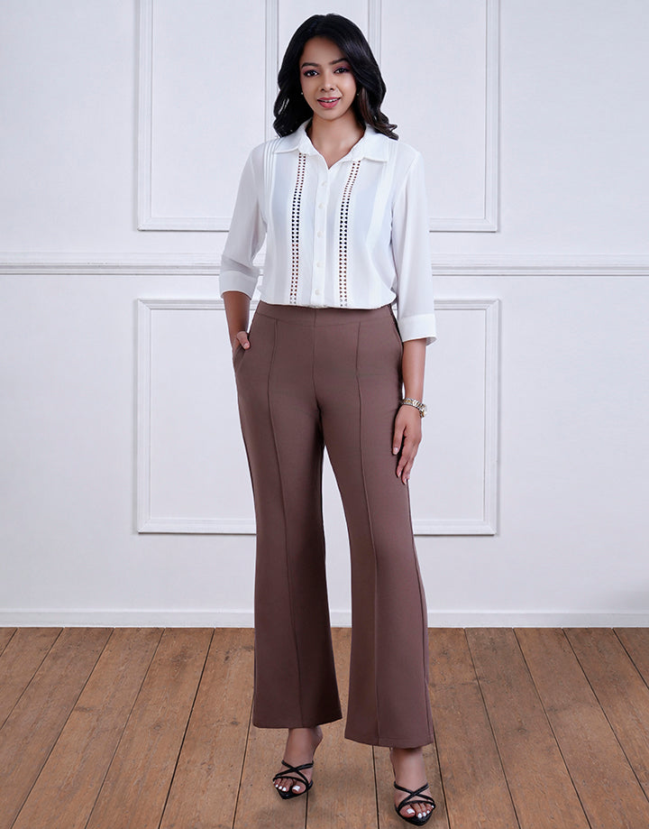 Wide Leg Pant Pintuck detail