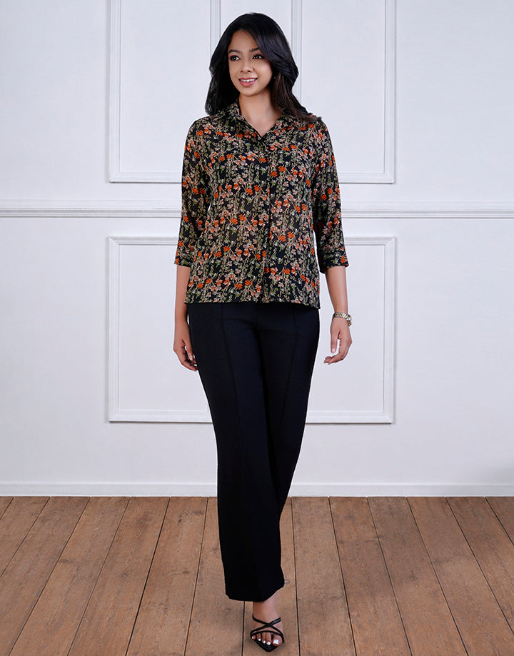 Wide Leg Pant Pintuck detail