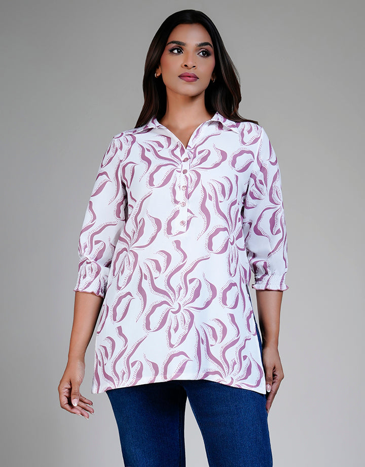 3/4 Sleeve Half Placket Kurta