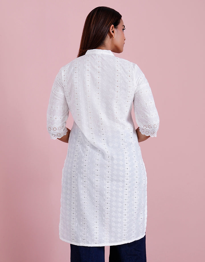 Chinese Collared Half Placket Kurta