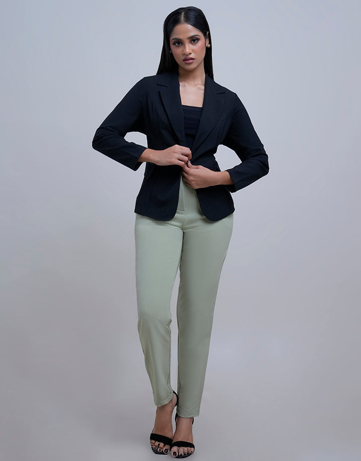 Straight Leg One Button Pant