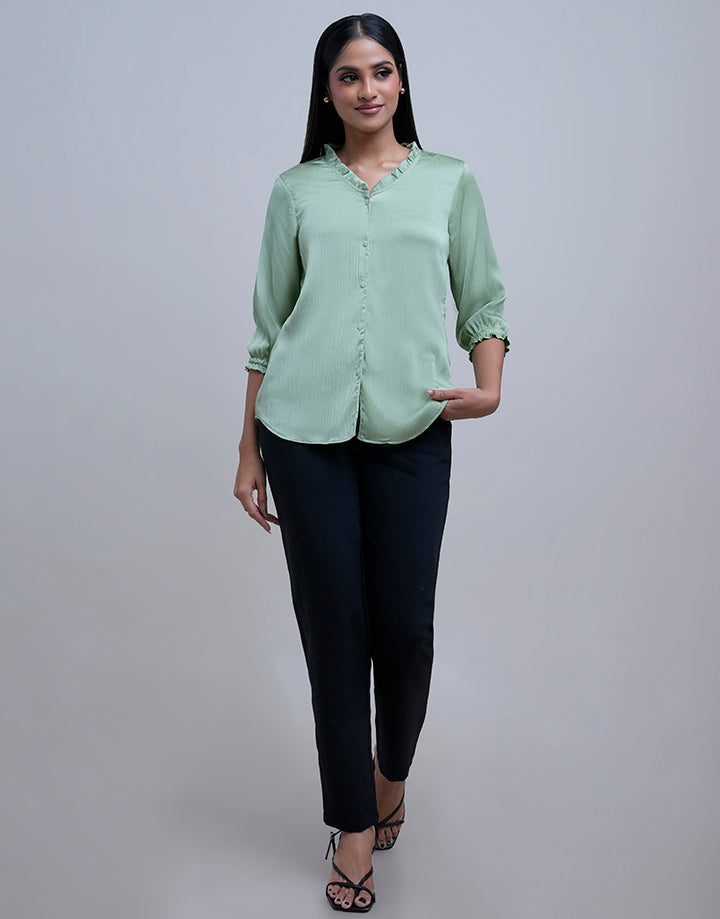 Straight Leg One Button Pant