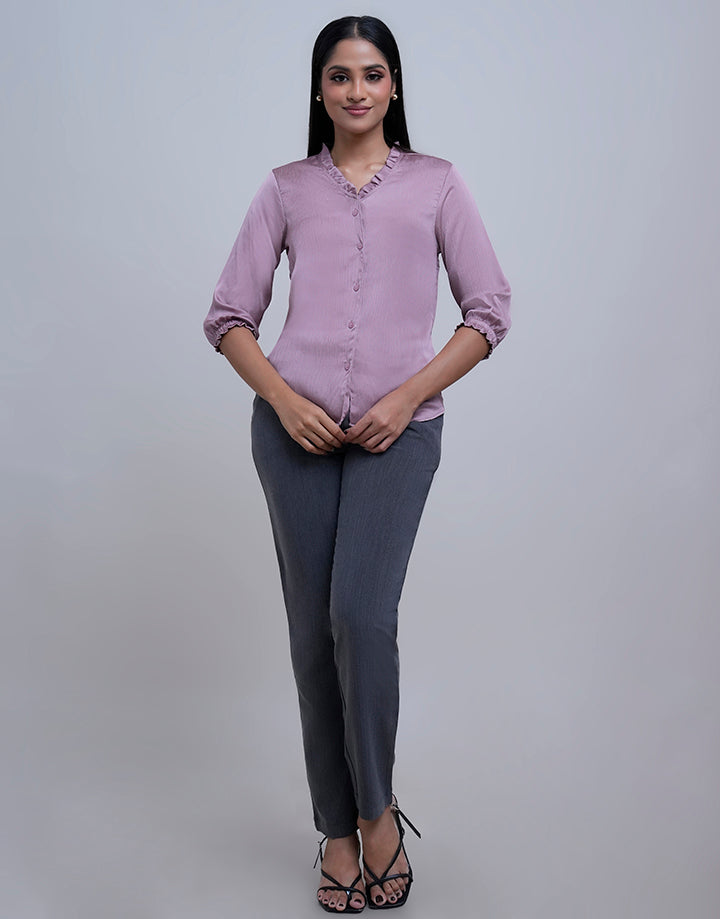 Straight Leg One Button Pant
