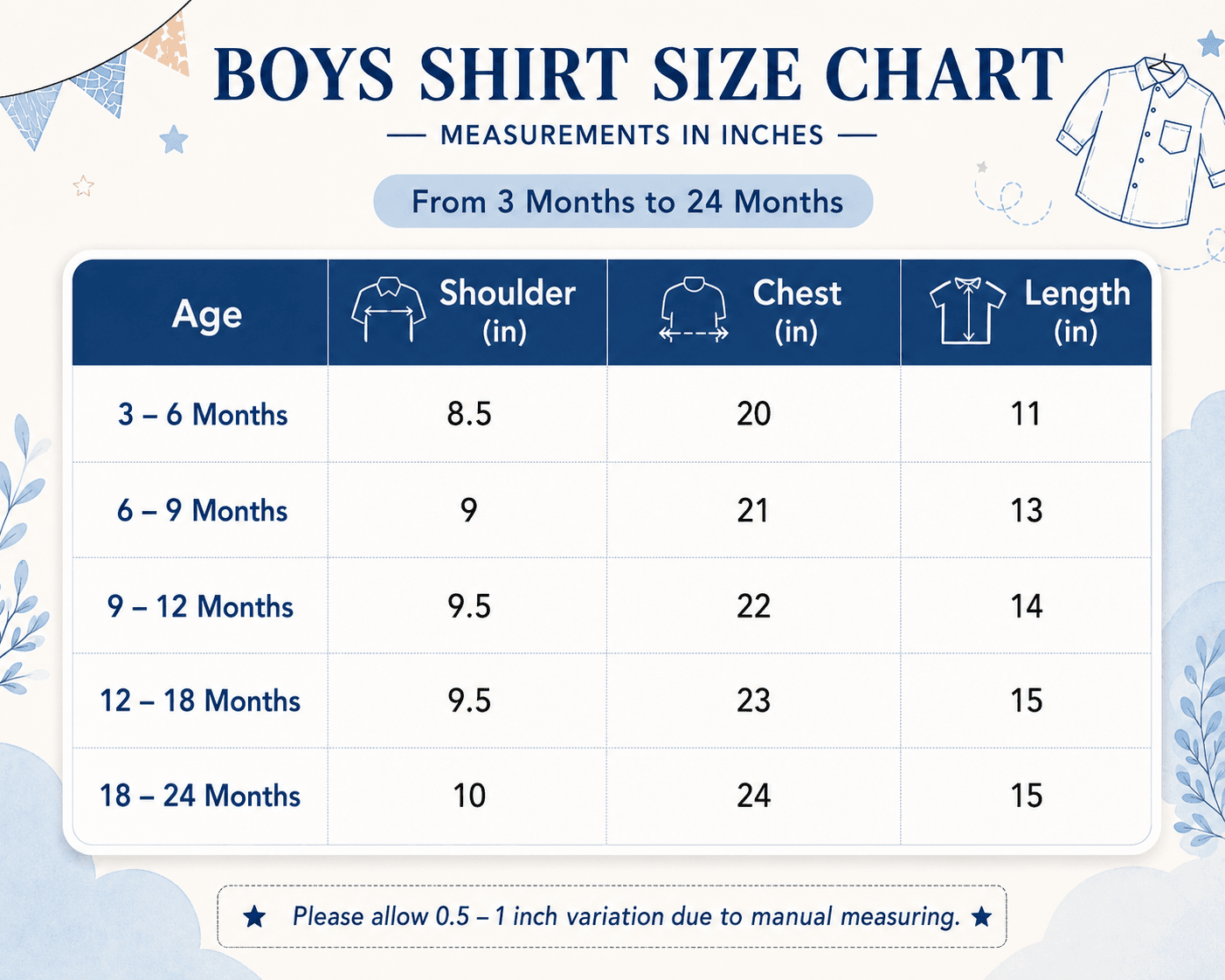 Baby Boy Shirt (Solid) 03-24 months