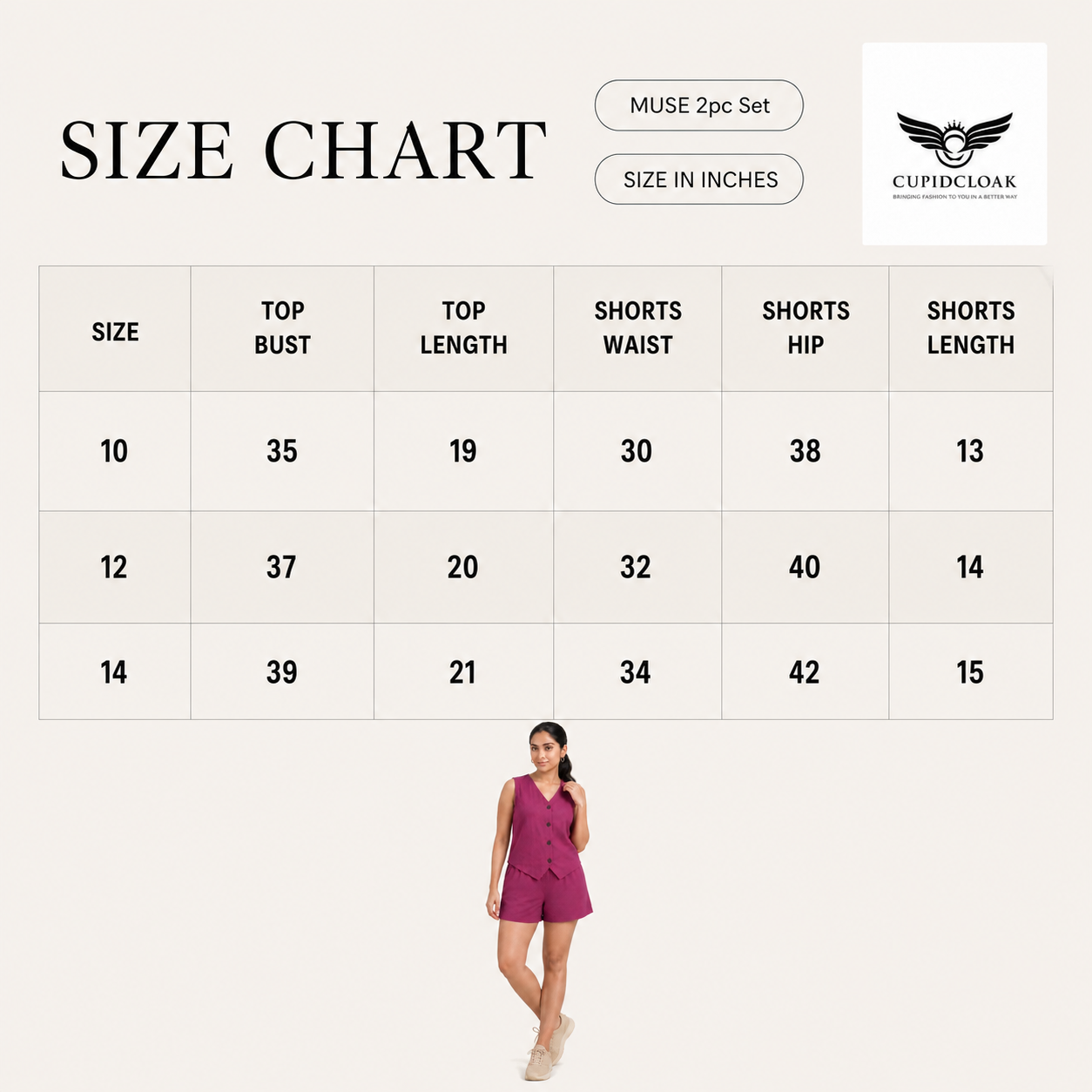 MUSE 2 piece Short &amp; Top