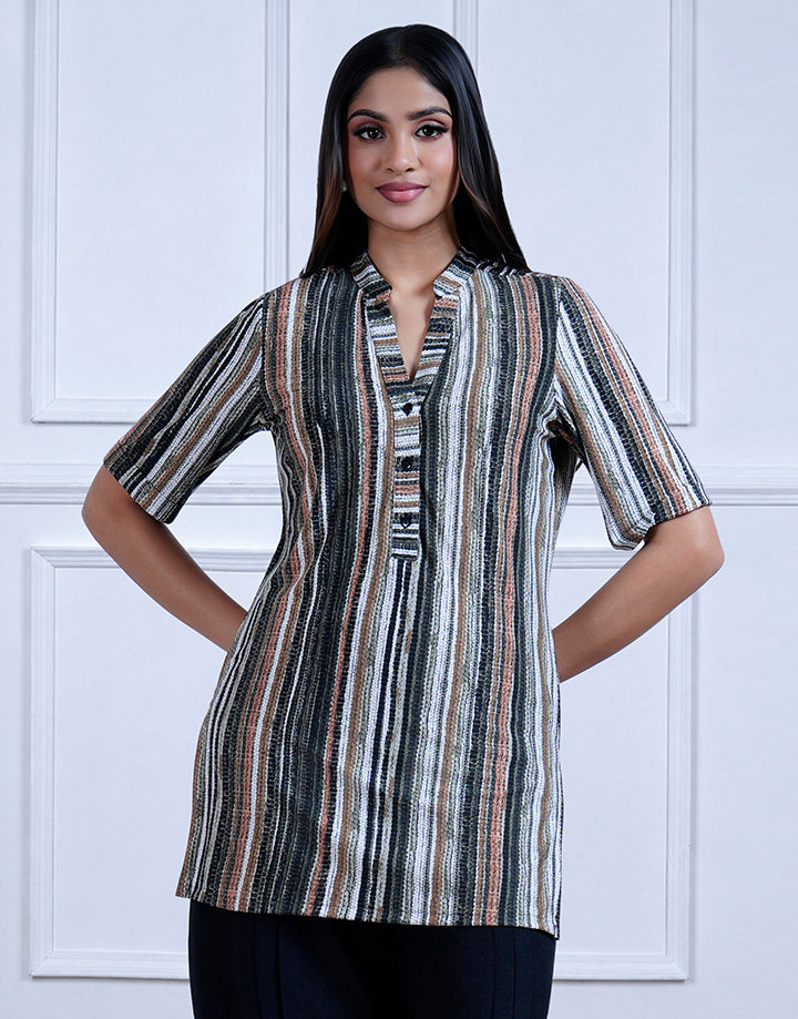 3/4 Sleeve Half Placket Kurta