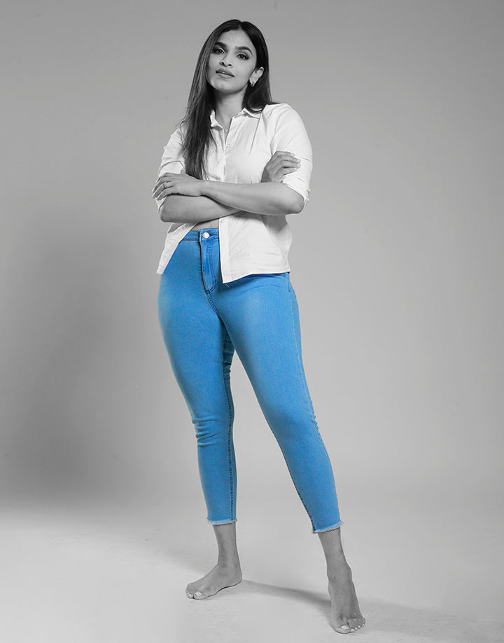 Crop Skinny Fit Denim with Pockets