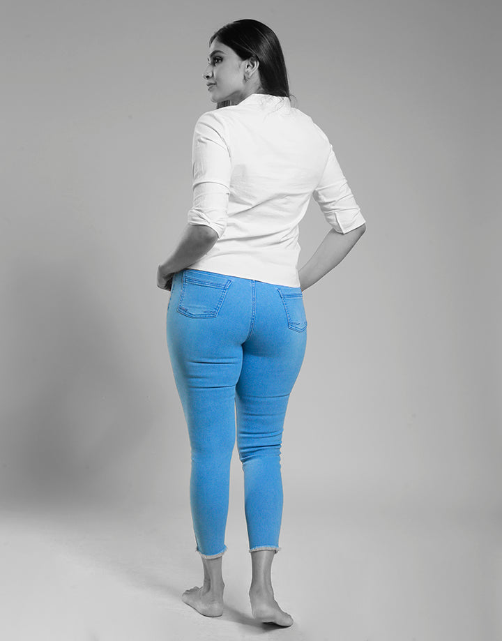 Crop Skinny Fit Denim with Pockets
