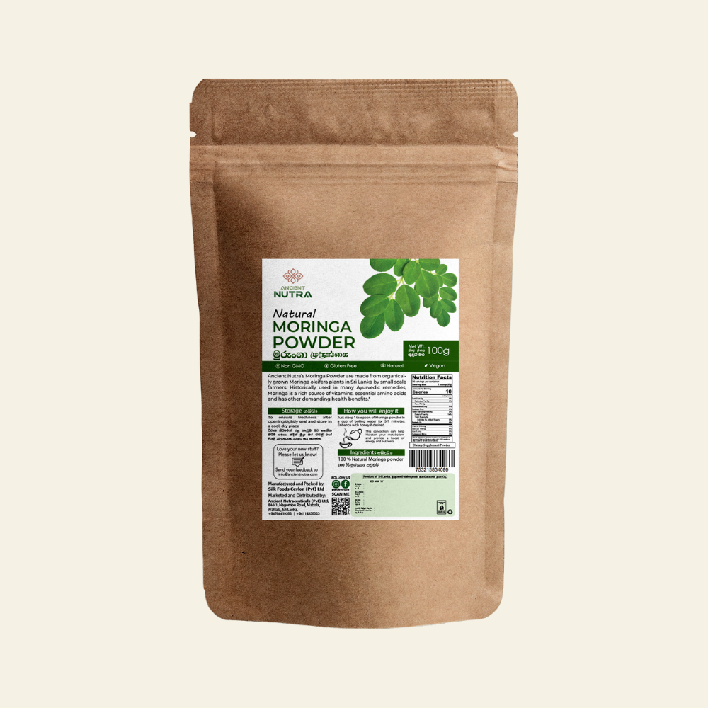 Moringa Powder 100g nutrient dense superfood. Ancient Nutra Sri Lanka